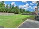 Large, well-maintained backyard with lush green grass and a wooden fence at 1370 Sunnys Halo Dr, Suwanee, GA 30024