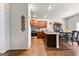 Modern kitchen boasting an island, stainless steel appliances, and ample counter space at 1003 Nandina Ct, Villa Rica, GA 30180