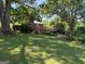 Picturesque backyard featuring a large grassy area and convenient covered parking at 2942 Old Norcross Rd, Tucker, GA 30084