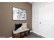 Welcoming entryway with a bench, decorative pillows, and bicycle-themed artwork at 502 Regency Trl, Acworth, GA 30102