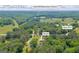 An aerial view of the home surrounded by lush green trees and grassy fields at 6023 Highway 20 S, Covington, GA 30016