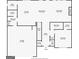 Detailed first floor floorplan of the home showing kitchen, dining room, living room, bathroom and bedroom at 5350 Woodline View Cir, Hoschton, GA 30548