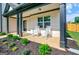 Inviting front porch with rocking chairs and manicured landscaping adding charm and curb appeal at 5350 Woodline View Cir, Hoschton, GA 30548