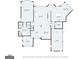 Detailed floor plan of the home's main level, showcasing layout of primary bedroom, living spaces, kitchen, and garage at 719 Bethpage Dr, Mcdonough, GA 30253