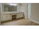 Bathroom featuring a double vanity with granite counter tops at 1201 Justin Ln, Lithonia, GA 30058