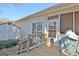 Backyard area featuring a deck, a shed and a door to the house at 170 Habersham Dr, Fayetteville, GA 30214