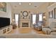 Comfortable living room with fireplace, neutral decor, and ample seating at 170 Habersham Dr, Fayetteville, GA 30214