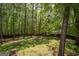 Backyard with lush trees offers shade and privacy at 11 Line Creek Cir, Sharpsburg, GA 30277