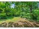 A serene view of an expansive backyard surrounded by lush greenery, offering a peaceful and private outdoor space at 7550 Fielder Rd, Jonesboro, GA 30236