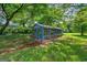 Well-maintained chicken coop in a lush backyard setting at 7550 Fielder Rd, Jonesboro, GA 30236