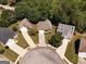 Aerial view of a neighborhood featuring single-Gathering homes and well-manicured lawns at 1152 Strath Clyde Way, Mcdonough, GA 30253