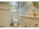 The bathroom features decorative wall paneling and marble countertops at 145 County Line Ct, Fayetteville, GA 30215