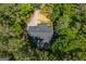 Aerial view of house nestled in a verdant forest, showing the property's privacy and seclusion at 6026 Belle Meade Ct, Villa Rica, GA 30180