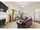 Bright and airy living room with a fireplace, vaulted ceiling, and comfortable seating at 3206 Abbott Dr # 12, Powder Springs, GA 30127