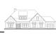 Detailed architectural rendering of a two-story home with prominent dormer, multiple windows, and attached garage at Lot 1 Alex Stephens Rd # 1, Moreland, GA 30259