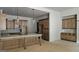Well-lit kitchen featuring ample wood cabinetry and a spacious center island at Lot 1 Alex Stephens Rd # 1, Moreland, GA 30259
