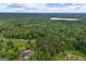 Detailed aerial view of a home surrounded by trees, offering a blend of natural beauty and residential living at 6605 Old White Mill Rd, Fairburn, GA 30213