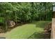 Expansive backyard featuring mature trees and a storage shed at 6605 Old White Mill Rd, Fairburn, GA 30213