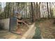 Backyard patio with wooded views and outdoor seating, perfect for relaxing or entertaining guests at 142 Kylee Ct, Villa Rica, GA 30180