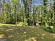 Overgrown backyard surrounded by lush trees at 324 Bells Ferry Ne Rd, White, GA 30184