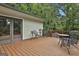 Comfortable outdoor deck with an outdoor furniture set perfect for entertaining and enjoying outdoor living at 502 Pine Cir, Peachtree City, GA 30269