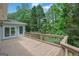 Spacious deck offering a peaceful view of the lush green backyard with mature trees and privacy at 2795 Hawthorne Dr, Atlanta, GA 30345