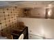 Bathroom with checkered tile, including toilet, tub and vanity at 1504 Colt Ridge Se Ln, Mableton, GA 30126