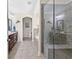 Large bathroom featuring a glass shower, vanity, and tile flooring at 105 Turnberry Trce, Sharpsburg, GA 30277