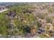 Aerial view showcases the neighborhood's lush greenery and community swimming pool at 53 Cobblestone Crk, Peachtree City, GA 30269