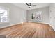 This bright, open bedroom features hardwood floors, fresh paint, and two windows at 2018 Presley, Atlanta, GA 30317