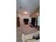 Spacious living room features neutral carpet, lots of natural light, and a television with plenty of floor space at 3008 Brighton Ct, Conyers, GA 30094
