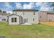 Home backyard with a patio and a well-manicured lawn at 107 Cedar Brook Dr, Canton, GA 30115