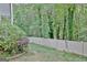 Backyard area with privacy fence and lush trees surrounding the perimeter of the property at 102 Passage Point, Peachtree City, GA 30269