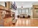 Comfortable living room features a fireplace, and natural light at 102 Passage Point, Peachtree City, GA 30269