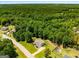 Aerial view of the property with a long driveway and private backyard at 30 Hollyhock Ln, Covington, GA 30014