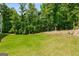 Lush green backyard with mature trees and a peaceful setting at 30 Hollyhock Ln, Covington, GA 30014