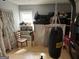 Multi-purpose room with shelving and a punching bag, offering storage and fitness options at 435 Rosehill Dr, Mcdonough, GA 30253