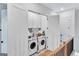 Functional laundry room with modern washer and dryer, plus ample storage at 3587 Candler Ct, Hapeville, GA 30354