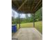Covered patio area overlooking spacious backyard with green grass and mature trees at 7253 Lacey Dr, Douglasville, GA 30134