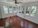 Cozy sunroom with lots of windows, and unique tile flooring at 7640 Ryefield Dr, Sandy Springs, GA 30350