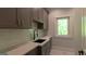 Mudroom featuring gray cabinets and a large sink at 10765 Shallowford Rd, Roswell, GA 30075