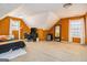 Bedroom with sloped ceiling and carpet featuring two windows with lots of space at 145 Windward Hls, Mcdonough, GA 30253