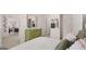 Bright bedroom featuring stylish decor, an ensuite and walk in closet at 582 Silver Moon Dr, Loganville, GA 30052