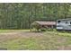 Horses in covered shelter next to RV, and open pasture area for grazing at 109 Cannon Road, Sharpsburg, GA 30277