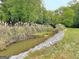 A serene creek with rock accents and lush vegetation provides a peaceful setting at 315 Antebellum Way, Fayetteville, GA 30215