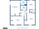 Second floor plan showing bedroom and bathroom locations, and walk in closet dimensions at 120 Bowfin Bay, Peachtree City, GA 30269