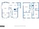 Floor plan showing the layout of the first and second floors including living room, kitchen, bedrooms and bathrooms at 120 Bowfin Bay, Peachtree City, GA 30269