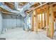 Utility area in unfinished basement with water heater and exposed ducts ready to be finished to your liking at 765 Brooks Cir, Stone Mountain, GA 30087