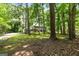 Exterior of home showcasing lush, mature landscaping and a long driveway at 335 Cedar Ln, Fayetteville, GA 30214