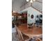Dining area with view of kitchen and staircase at 531 Grant Rd, Brooks, GA 30205